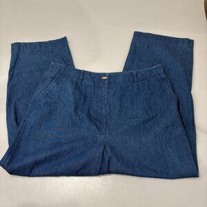 Talbots Womens 16 Cotton Denim Blue Jeans 35 x 26"